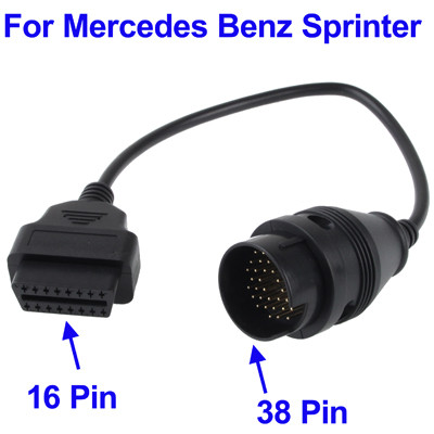 Câble diagnostic 38 Pin vers 16 Pin OBD 2 pour Mercedes Benz Sprinter CD38P01-00