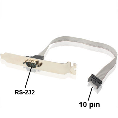 Bracket connecteur DB9 COM Serial / RS-232 36cm BCDB9COM01-00