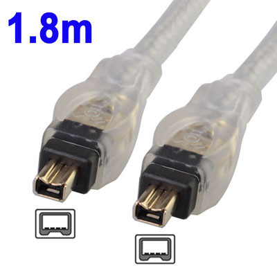 Câble Firewire IEEE 1394 4pin Haute Qualité plaqué or 1.8m CFHQ18M01-00