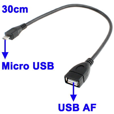 Câble Micro USB 5 Pin Male vers USB 2.0 AF 30cm CMUSBM02-01