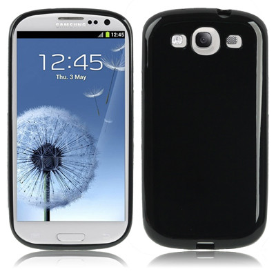 Coque en plastique flexible pour Samsung Galaxy SIII Noir CPFPSG3N01-00