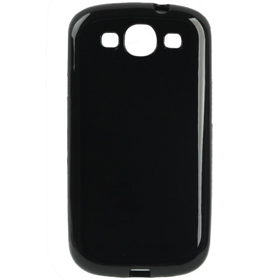 Coque en plastique flexible pour Samsung Galaxy SIII Noir CPFPSG3N01-00