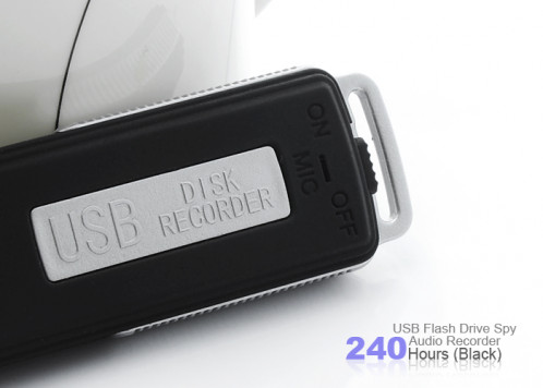 Clé USB audio espion enregistreur 75h, 4Go Noir CUAEEN02-01