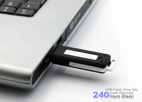 Clé USB audio espion enregistreur 75h, 4Go Noir CUAEEN02-01