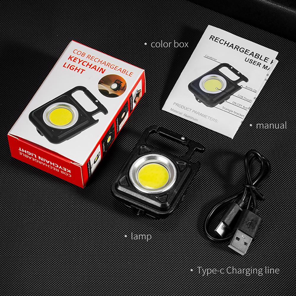 Mini lampe de poche Led porte-clés lumière Portable Usb Rechargeable  Ultra-léger lampe de poche Portable pour randonnée Camping rouge