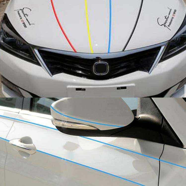 12mm Vinyle épingle Bande Ruban Double Ligne Corps Blanc Autocollant Voiture | Canada