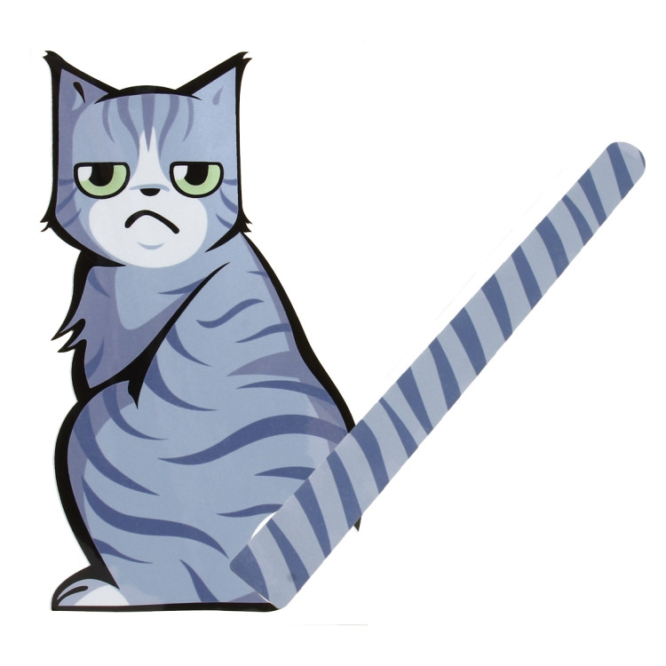 Vehicule Voiture Arriere Pare Brise Essuie Glace Reflechissant Auto Adhesif Froncant Chat Demenagement Queue De Vinyle Autocollant Autocollant