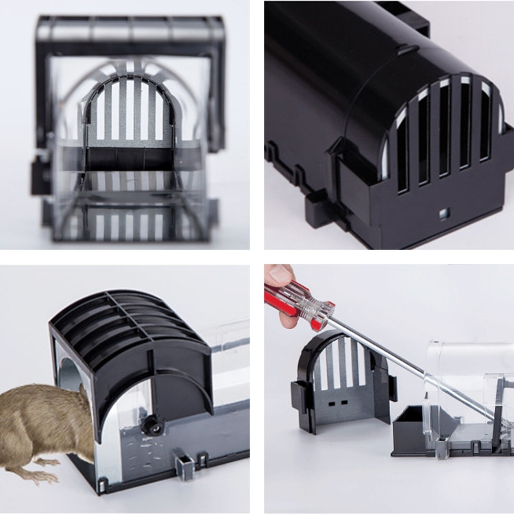 Cage à Piège de Rats en ABS et de Plomb pur Transparent Léger Portable Souris 