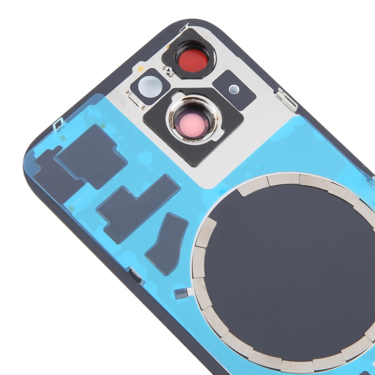 Coque Arrière IPhone 15 Prémontée - Avec Câble QI/NFC, Aimant, Anneaux Caméra | Verre Trempé, Remplacement OEM - 5