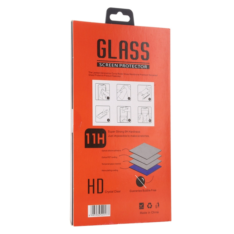 50 PCS papier extérieur + boîte d'emballage intérieure en plastique pour  protecteur d'écran en verre trempé