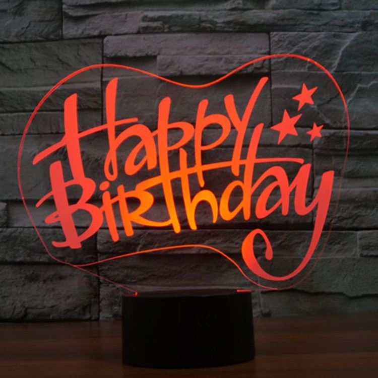 Joyeux Anniversaire Style 7 Decoloration Des Couleurs Lampe Stereo Visuelle Creative Commande Tactile 3d Controle Led Lumiere De Bureau Lampe De Nuit Lampe De Nuit Joyeux Anniversaire Style 7 Decoloration Des Couleurs Lampe Stereo Visuelle Creative Commande Tactile 3d Controle Led Lumiere De Bureau Lampe De Nuit Lampe De Nuit