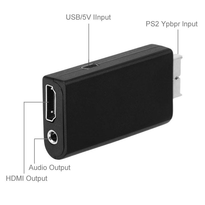 Adaptateur de convertisseur numérique audio Mini PS2 vers HDMI Box