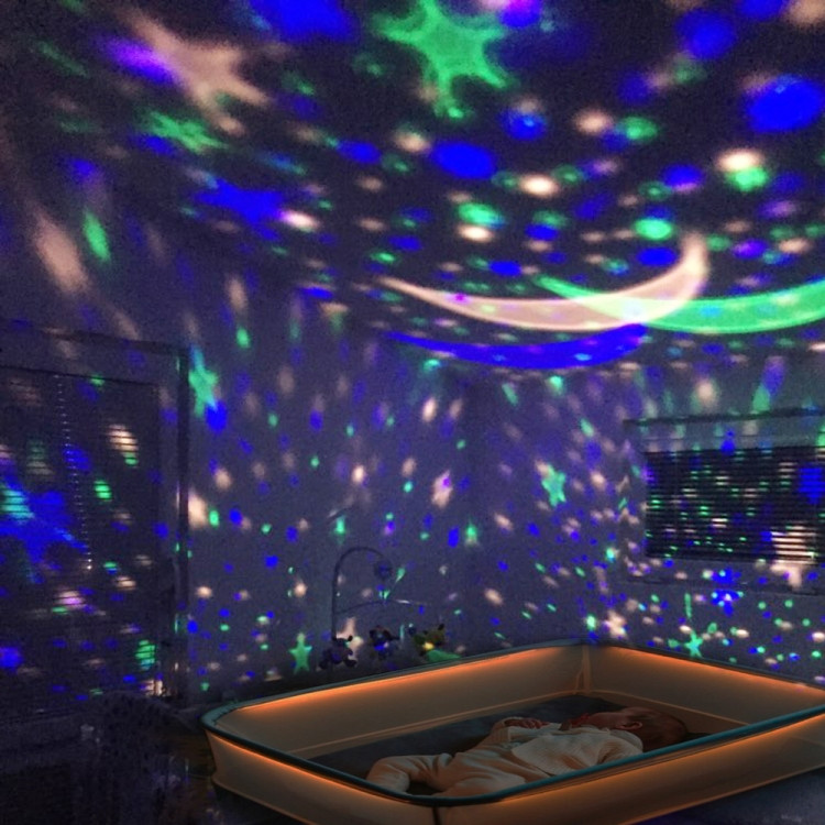 Stars Starry Sky LED Batterie USB Night Light Projecteur Luminaria Moon  Nouveauté Table de nuit Lampe pour enfants (Violet)