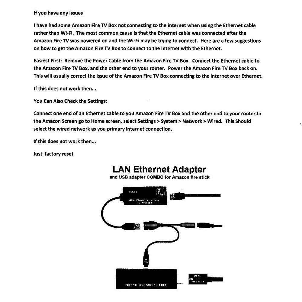 Adaptateur de réseau local Ethernet à réduction de mémoire tampon pour   FIRE TV 3 ou STICK GEN 2